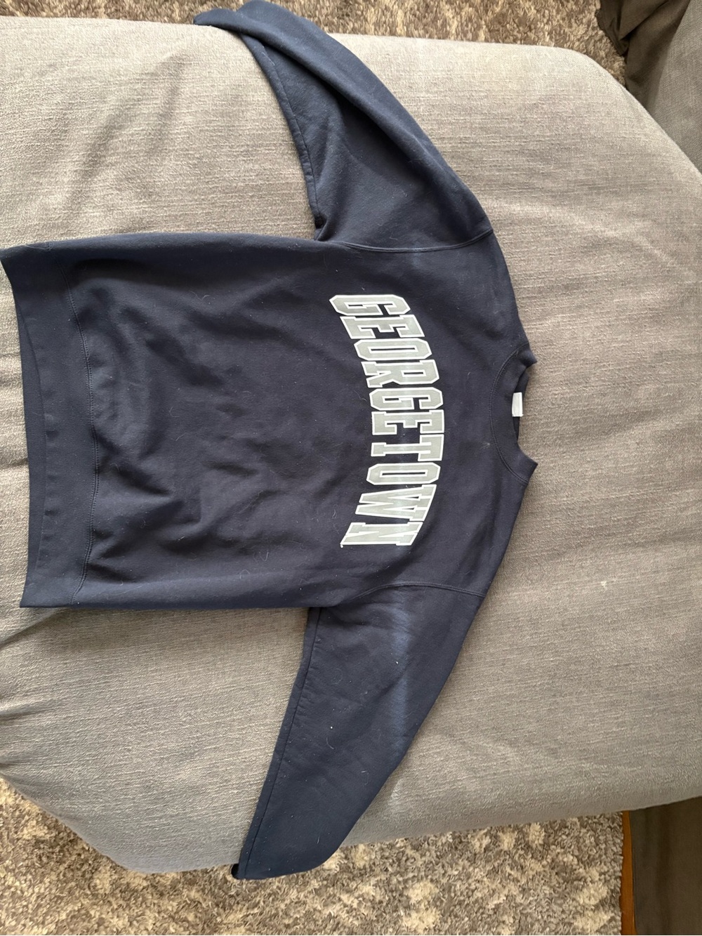 Georgetown University Champion Navy Blue Georgetown Crewneck Sweatshirt